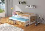 Lastevoodi ADRK Furniture Tiarro koos k&uuml;ljekaitsega, 80x180 cm, valge/pruun
