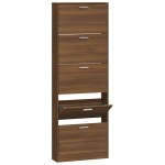 vidaXL jalatsikapp, pruun tamm, 59x17x169 cm, tehispuit