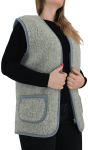 Villane vest, meriinovill 100%, hall