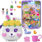 V&auml;ike kompaktne Polly Pocket Mattel komplekt Flower Garden Bunny