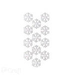 Dekoratiivsed valged 3D kleebised, 12 tk.