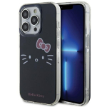 Hello Kitty &uuml;mbris iPhone 15 Pro Max 6.7 must k&otilde;va&uuml;mbris IML Kitty &uuml;mbris n&auml;ole