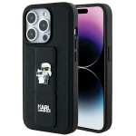Karl Lagerfeldi &uuml;mbris iPhone 14 Pro 6.1 KLHCP14LGSAKCPK HC GRIPSTAND SAFFIANO KC PINS must