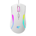 Souris Gaming - HAVIT - Juhtmega mudel - Tagasi valgustatud - Valge - USB