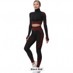 Kolmeosaline spordikomplekt NewYou Feel, must/burgundi