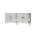 Konsool Asir, 180x80x40 cm, valge/h&otilde;bedane