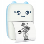 Juhtmeta v&auml;ike termoprinter telefonile D24, sinine