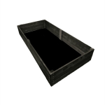 Puidust peenrakast Bonus Orbis, 160 x 80 x 27 cm, must