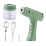 Multifunktsionaalne USB-laadimisega hakkija/vahustaja, roheline