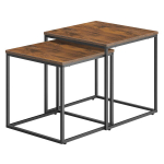 Kohvilaudade komplekt 2-osaline Leobert, pruun/must