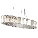 Kroomitud ovaalne kristalllamp 90 cm