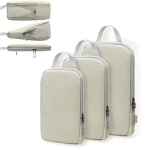 Kohvri organiseerija Compression Packing Cubes, 3 tk, beež