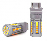 P27/7W LED-pirn 3157 12-24V valge-oranž ilma veata 2000 + 800lm, 1 tk.