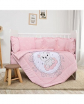 Lorelli laste voodipesukomplekt Little Bear Pink, 140x95, 5-osaline