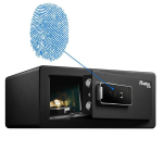 Master Lock LX110Beurhro Biometric safe to protect goods from values, black, 19.5 x 43 x 37 cm