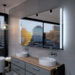 Peegel LED-valgustusega Vannituppa, Magamistuppa, Elutuppa - Paris - 130 cm, 90 cm, LED Veidrodis Modelis - Paris 130 cm x 90 cm