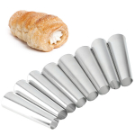 8x kreemist toruvormi k&uuml;psiste k&uuml;psetamiseks, terasvorm, 9 cm