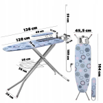 Triikimislaud 120x38 cm, pistikupesaga