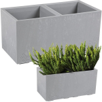 Lillepeenar KARO 800x400x400 ECO ringlussev&otilde;etud betoon - helehall betoon LA936-70 Lamela