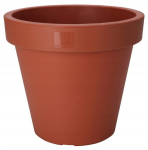 Pruun dekoratiivne plastikust lillepott 35 cm