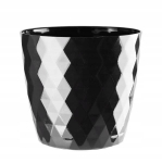 Plastikpott must 18 cm Kristall