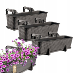 3x r&otilde;duboks 60cm pruunid k&auml;epidemed