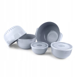 K&ouml;&ouml;gikausside komplekt 7El + Colander 3L Plastik helehall