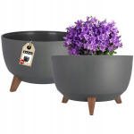 2x lillepott jalgadel, 40 cm antratsiit