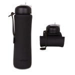 Coolpack veepudel 600ml, silikoon, must