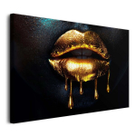Elegantne l&otilde;uendist seinamaal elutuppa Naiste huuled kuldsed 80x120