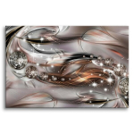 Abstraktne pilt Glamour Diamonds Silver Copper Modern Interior 80x120cm