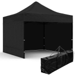 Ekspressostupaviljon 3x3 m 3 seinad mustad