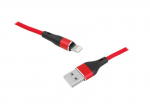 PS USB - microUSB kaabel 1m punaseks punutud punane