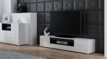 TV alus Cama Meble Viva, 180x40x37 cm, valge/must