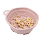 Kokkupandav silikoonist aeglase toidu kauss koos iminappidega MD-C003 roosa