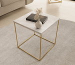Kohvilaud Furniture Adina, kuldne/valge
