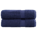 vidaXL Premium Vannir&auml;tikud 2 tk Navy Blue 70x140 cm