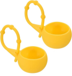 Silikoonist golfipalli haarats koos v&otilde;tmehoidjaga - kollane