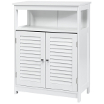 Costway vannitoakapp Vannitoa puidust hoiukapp vannitoa jaoks 60 x 30,5 x 80 cm valge
