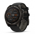 Garmin fēnix&reg; 8 &ndash; 47mm Solar Sapphire carbon gray DLC titanium with black/pebble gray silicone