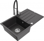 Graniidist k&ouml;&ouml;givalamu Mexen Bruno segisti ja sifooniga, Black granite/Black/Chrome