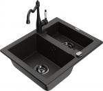 Graniidist k&ouml;&ouml;givalamu Mexen Carlos segisti ja sifooniga, metallic black/gold/black