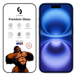 S&uuml;dis Corning Gorilla Ultra Tugev 3D Klaas Apple iPhone 16 Pro Mustad &auml;&auml;rised