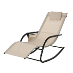 Outsunny Kiiklustool Kiiklustool Aiatool Kiiklustool Metallv&otilde;rk Beež 150 x 62 x 88 cm