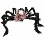 Suur kunstlik karvane &auml;mblik kaunistus verine kepp halloween punane 50 cm