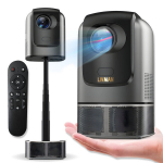 Projektor Reguleeritava k&otilde;rguse ja nurgaga 1080P t&auml;is-HD teleskoopprojektor Livman TS-1