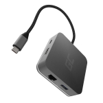 USB-jaotur Green Cell HUB2 USB-C, 3xUSB 3.0, Ethernet 1Gbps, HDMI 4K, DEX Nintendo Switch Apple