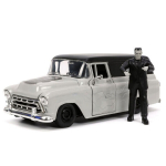 Frankenstein Chevy Suburban Delivery 1957 auto + figuur