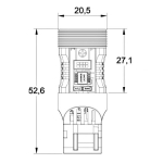 LED-lambi W21/5W, 7443 12V ilma veata, valge EU-USA