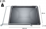 Bosch Siemens K&uuml;psetusplaat Emailitud K&uuml;lg Eemaldatav Hez541600 HZ541600 Originaal 17002057